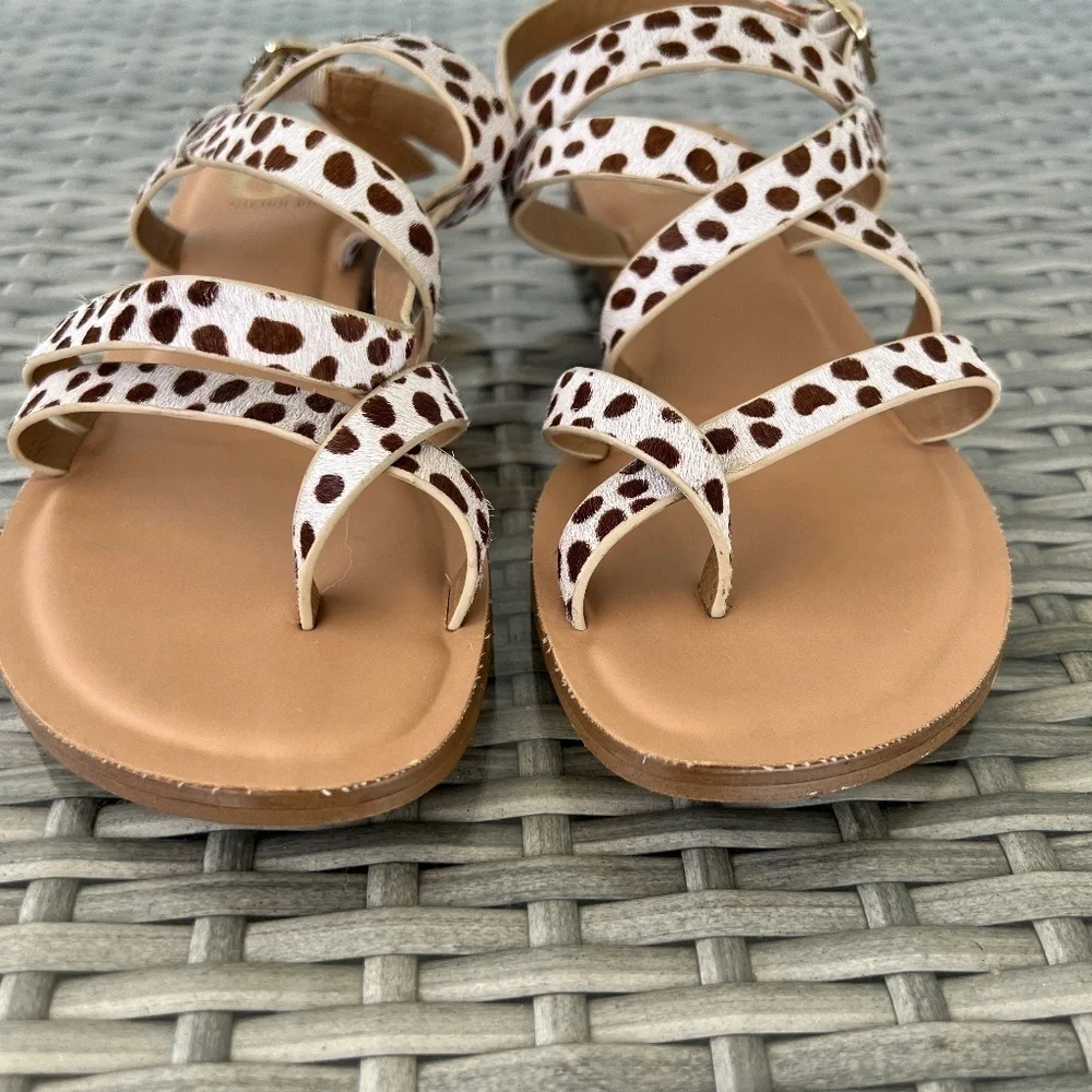 Gianni Bini Calf Hair Strappy Sandals Size 6